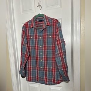 Polo Ralph Lauren Plaid Long Sleeve Button Down Men Shirt Size XL